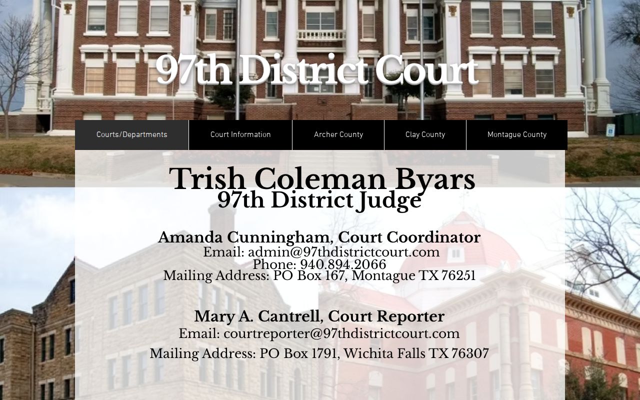 97th Judicial District Court serving Clay County felony cases