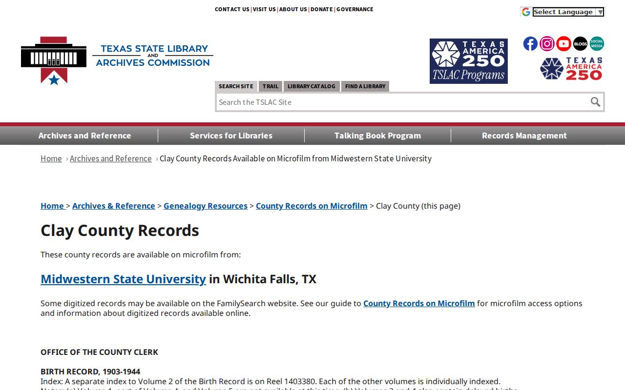 Petrolia criminal records and Clay County archival inventory